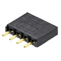 Samtec PCB Socket Straight Through Hole 4-Contact 1 Row 2.54 mm Pitch Solder 550V SSW-104-01-G-S