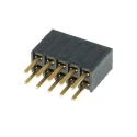 Samtec SSW Series Straight Through Hole PCB Socket, 10-Contact, 2 Row, 2.54 mm Pitch, 4.7A, 465V AC, Gold SSW-105-02-G-D