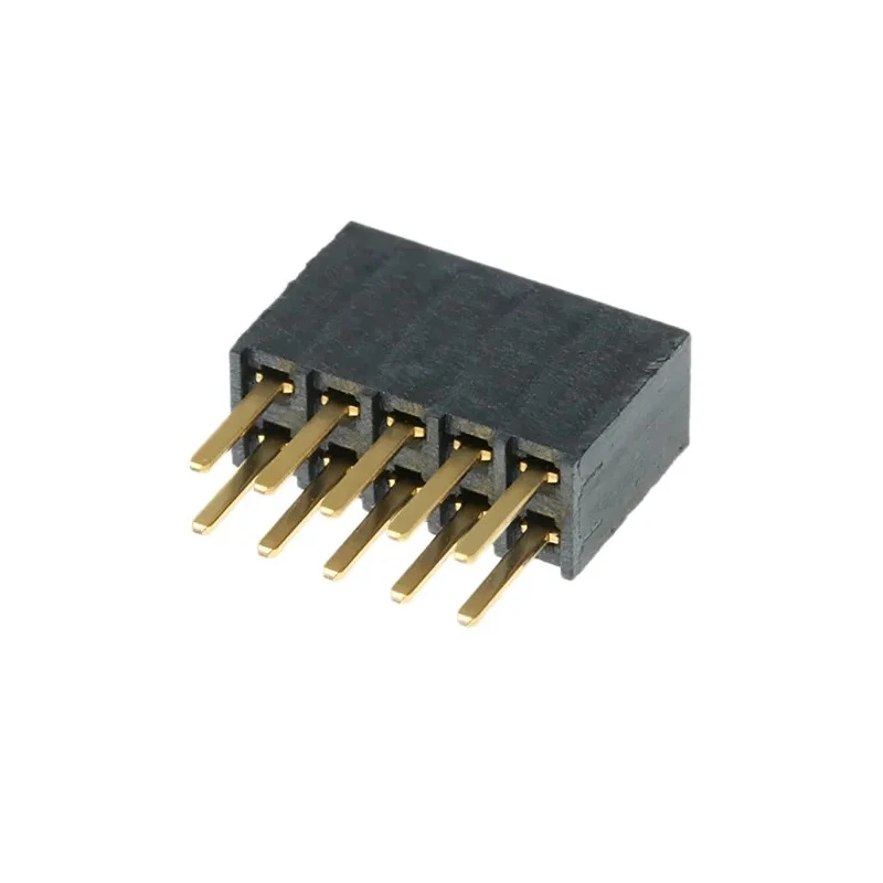 Samtec SSW Series Straight Through Hole PCB Socket, 10-Contact, 2 Row, 2.54 mm Pitch, 4.7A, 465V AC, Gold SSW-105-02-G-D