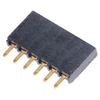 Samtec SSW Series PCB Socket 6-Contact 1 Row 2.54mm Pitch Through Hole Mount 465V ac 4.7A Current Rating SSW-106-01-G-S