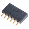 Amphenol Communications Solutions Samtec SSW Series Straight Through Hole PCB Socket, 6 Contacts, 1 Row, 2.54 SSW-106-01-G-S