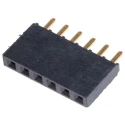 Amphenol Communications Solutions Samtec SSW Series Straight Through Hole PCB Socket, 6 Contacts, 1 Row, 2.54 SSW-106-01-G-S