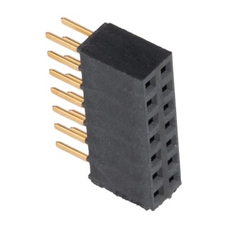ASSMANN WSW Samtec SSW Series Straight Through Hole PCB Socket 14-Contact 2 Row 2.54 mm Pitch Solder SSW-107-02-G-D