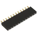 Samtec PCB Socket, Straight Through Hole, 12-Contact, 1 Row, 2.54 mm Pitch, Solder Termination, SSW-112-01-G-S