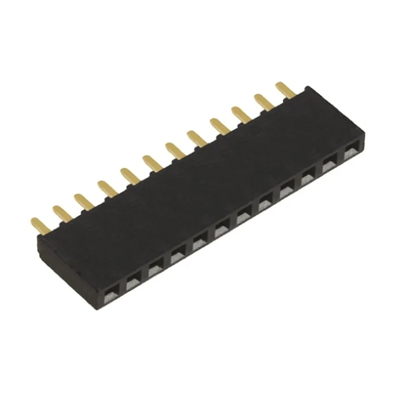 Samtec PCB Socket, Straight Through Hole, 12-Contact, 1 Row, 2.54 mm Pitch, Solder Termination, SSW-112-01-G-S