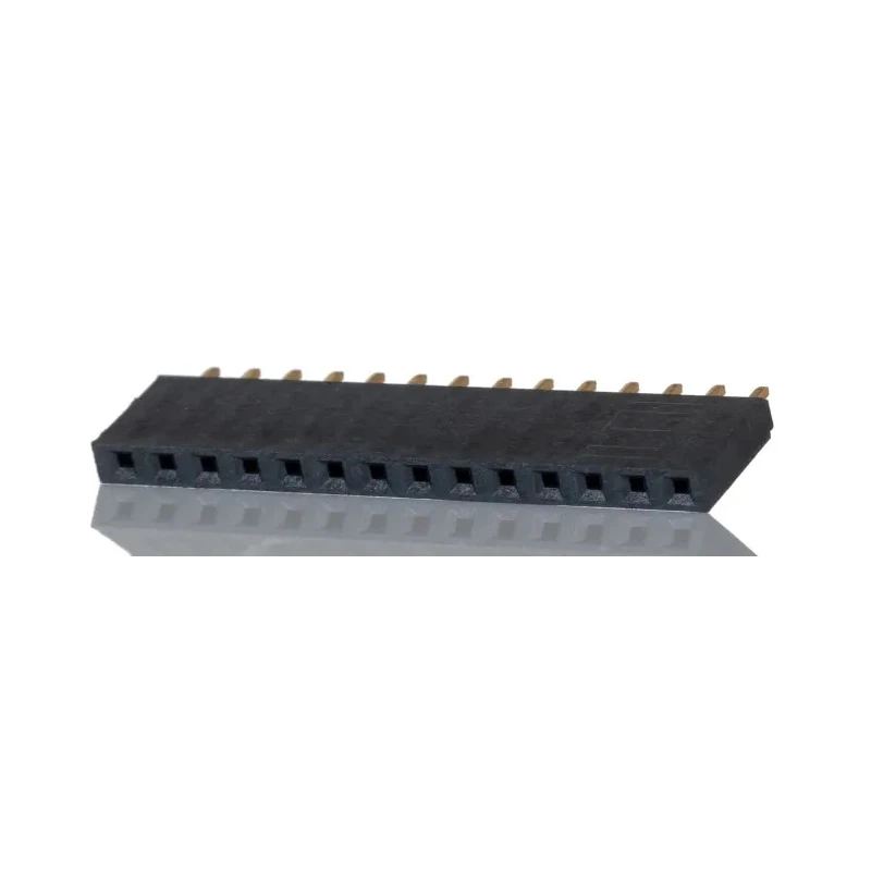 Samtec SSW Series Straight Through Hole PCB Socket, 14-Contact, 1 Row, 2.54 mm Pitch, 6.9A Current, 550V SSW-114-01-G-S