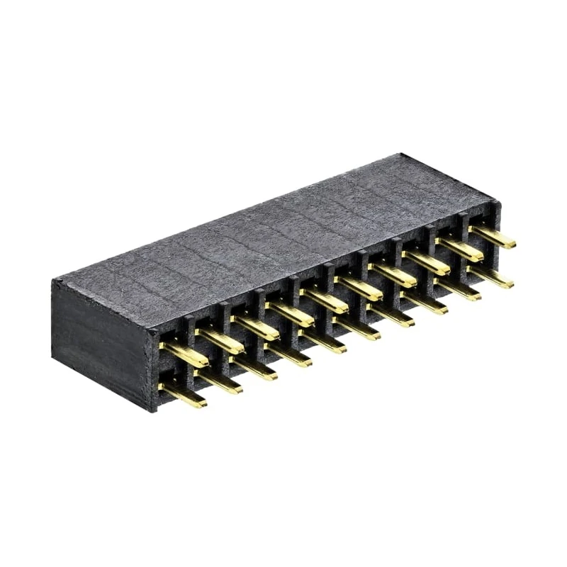 Samtec SSW Series PCB Socket 20-Contact 2 Row 2.54 mm Pitch Straight Through Hole Solder Termination SSW-110-01-G-D