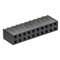 Samtec SSW Series PCB Socket 20-Contact 2 Row 2.54 mm Pitch Straight Through Hole Solder Termination SSW-110-01-G-D
