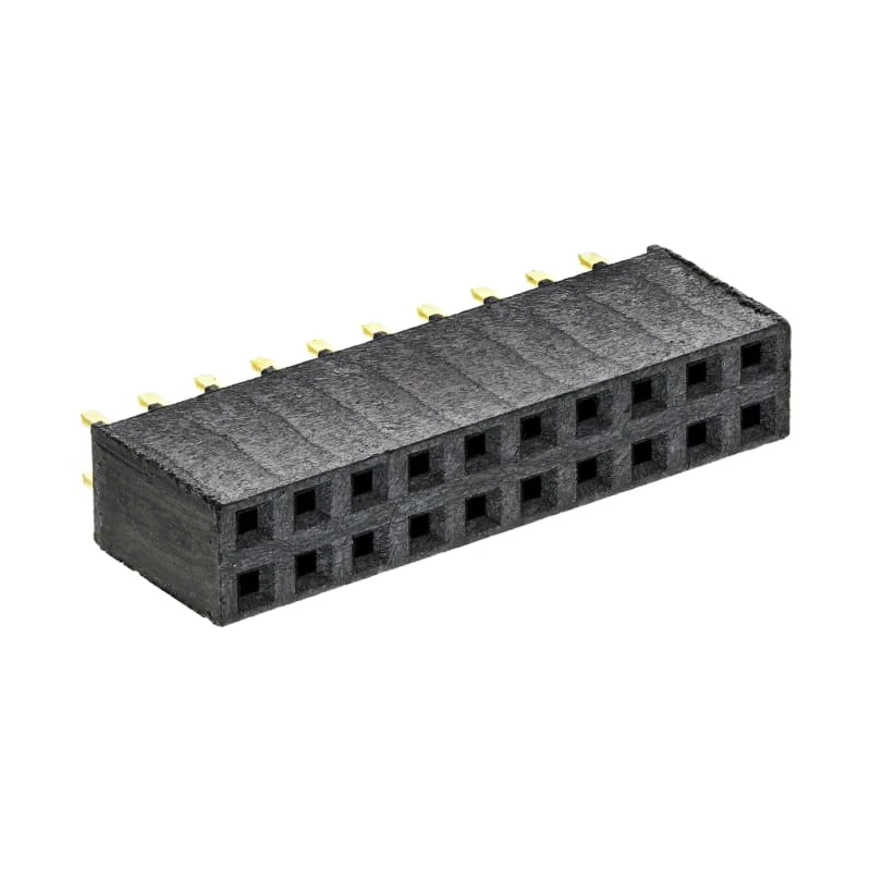 Samtec SSW Series PCB Socket 20-Contact 2 Row 2.54 mm Pitch Straight Through Hole Solder Termination SSW-110-01-G-D