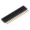 Samtec SSW Series Straight Through Hole PCB Socket, 16-Contact, 1 Row, 2.54 mm Pitch, Solder Termination SSW-116-02-G-S