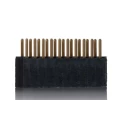 Samtec SSW Series Straight Through Hole PCB Socket, 20-Contact, 2 Row, 2.54 mm Pitch, 6.9A, 550V Solder SSW-110-02-G-D
