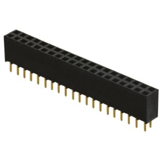 Samtec SSW Series Straight Through Hole PCB Socket, Board-to-Board, 40 Contacts, 2 Row, 2.54 mm Pitch, 6.9A SSW-120-02-G-D