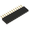 Samtec SSW Series Straight Through Hole PCB Socket 12-Contact 1 Row 2.54 mm Pitch Solder SSW-112-02-G-S