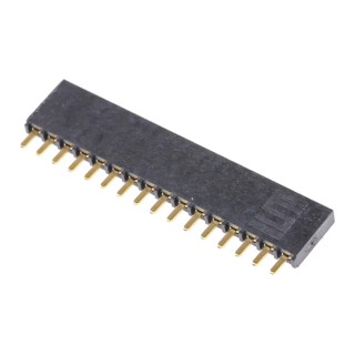 Samtec SSW Series Straight Through Hole PCB Socket, 16-Contact, 1 Row, 2.54 mm Pitch, 6.9A, 550V, Liquid SSW-116-01-G-S