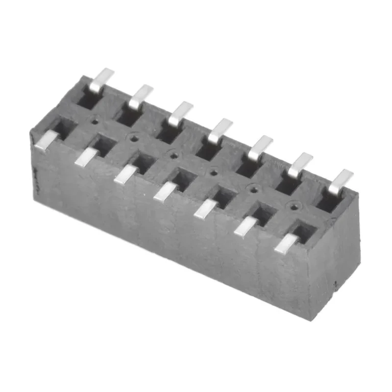 Samtec TLE Series Straight Surface PCB Socket, 14-Contact, 2 Row, 2 mm Pitch, Solder Termination TLE-107-01-G-DV