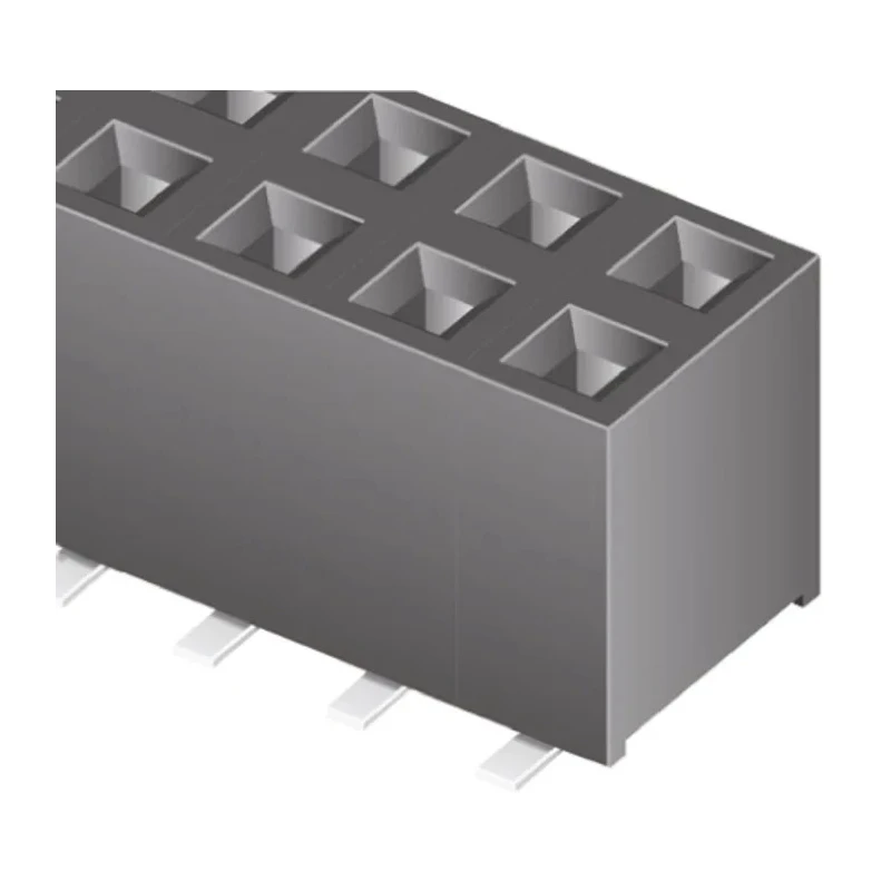 Samtec TLE Series Straight Surface PCB Socket, 10-Contact, 2 Row, 2 mm Pitch Solder TLE-105-01-G-DV