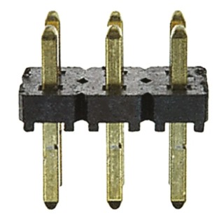 Samtec TLW Series Straight Through Hole Pin Header, 6 Contacts, 2.54 mm Pitch, 2 Row, Unshrouded TLW-103-05-G-D