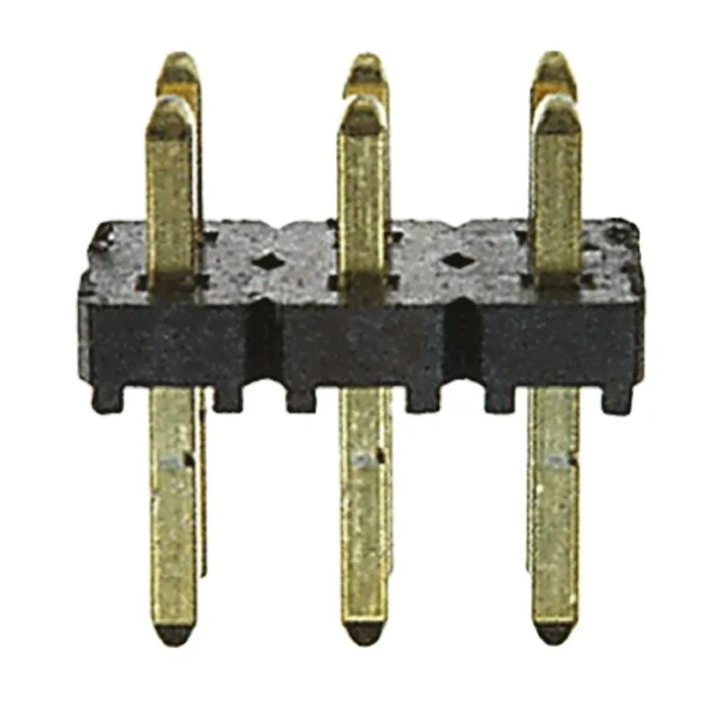 Samtec TLW Series Straight Through Hole Pin Header, 6 Contacts, 2.54 mm Pitch, 2 Row, Unshrouded TLW-103-05-G-D