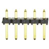 Samtec TLW Series Straight Through Hole Pin Header 5 Contacts 2.54 mm Pitch 1 Row Unshrouded TLW-105-05-G-S