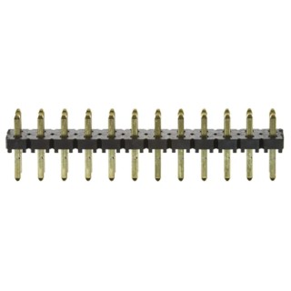 Samtec TLW Series Straight Through Hole 12-Contact Pin Header, 2.54 mm Pitch, 1 Row, Unshrouded TLW-112-05-G-S