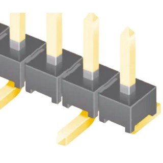 Samtec TMM Series Straight Surface Pin Header, 6 Contacts, 2 mm Pitch, 1 Row, Unshrouded TMM-106-01-G-S-SM