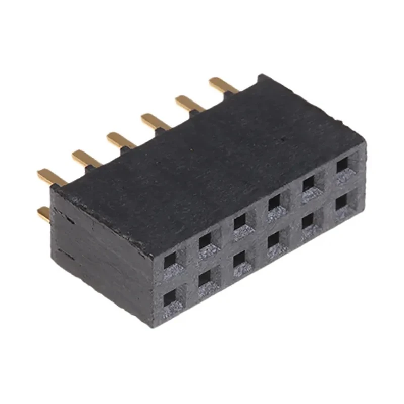 Samtec SSW Series Straight Through Hole PCB Socket, 12-Contact, 2 Row, 2.54 mm Pitch, 6.9A Current, 550V SSW-106-01-G-D