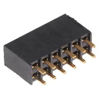 Samtec SSW Series PCB Socket, Straight Through Hole, 12-Contact, 2 Row, 2.54 mm Pitch, 6.9A, 550V, Gold SSW-106-01-G-D