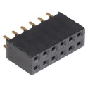 Samtec SSW Series PCB Socket, Straight Through Hole, 12-Contact, 2 Row, 2.54 mm Pitch, 6.9A, 550V, Gold SSW-106-01-G-D