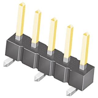 Samtec TSM Series Straight Surface Pin Header 5 Contacts 2.54 mm Pitch 1 Row Unshrouded TSM-105-02-L-SV