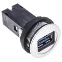 HARTING Straight Panel Female USB Connector Type A to A USB 3.0 5A Current IP20 09454521902