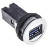 HARTING Straight Panel Female USB Connector Type A to A USB 3.0 5A Current IP20 09454521902