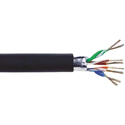 Alpha Wire Xtra-Guard Industrial Ethernet Performance Cable Cat5e Shielded Screened Black Polypropylene 152m 76021 BK002
