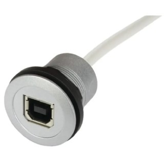 HARTING USB Cable Female USB Type B to Female USB 2.0 Grey Jacket 1.5 m 09454521912