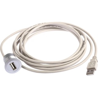 HARTING USB Cable Female USB Type A to Female USB Type A Grey Polyamide 3m 09454521924