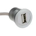 HARTING USB Cable Female USB Type A to Female USB 2.0 Silver Polyamide Jacket 1.5 m 09454521922