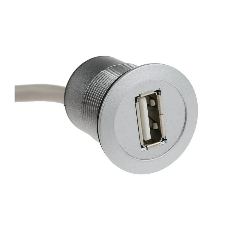 HARTING USB Cable Female USB Type A to Female USB 2.0 Silver Polyamide Jacket 1.5 m 09454521922