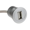 HARTING USB Cable Female USB Type A to Female USB 2.0 Silver Polyamide Jacket 1.5 m 09454521922