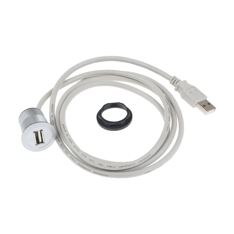 HARTING USB Cable Female USB Type A to Female USB 2.0 Silver Polyamide Jacket 1.5 m 09454521922