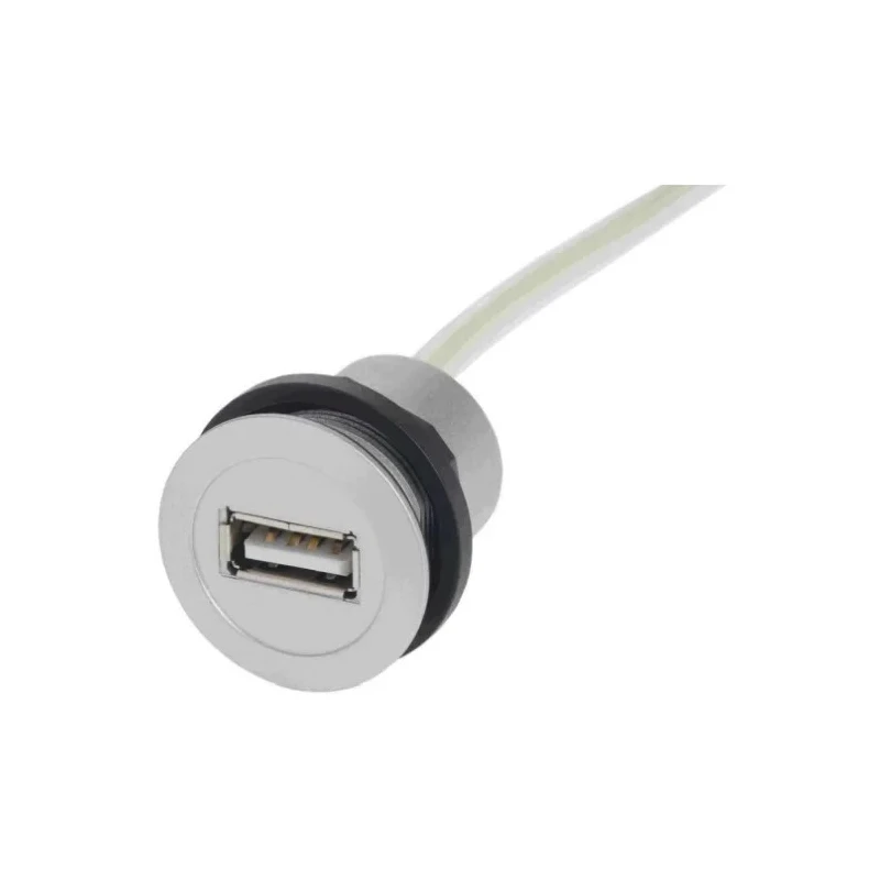 HARTING USB Cable Female USB Type A to Female USB 2.0 Silver Polyamide Jacket 1.5 m 09454521922