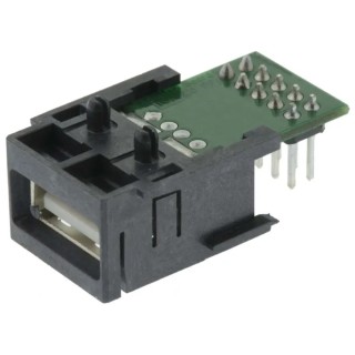 HARTING Right Angle Through Hole Female 1 Port USB Type A IP20 USB Connector USB 2.0 09455411902