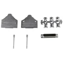 MH Connectors 25 Way Straight D-Sub Connector 250V 5A Steel Housing MHDM25-DM25P-K