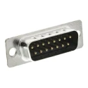 MH Connectors 15 Way Straight D-Sub Connector 250V 5A Solder Termination Gold Plated Contacts MHDPPK15-DB15P-K