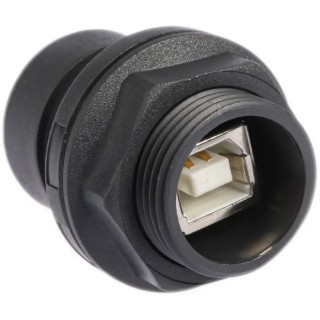 Bulgin USB Connector Panel Mount 30° Female 4 Port USB Type A to B IP66 IP68 USB 2.0 PXP6042/A