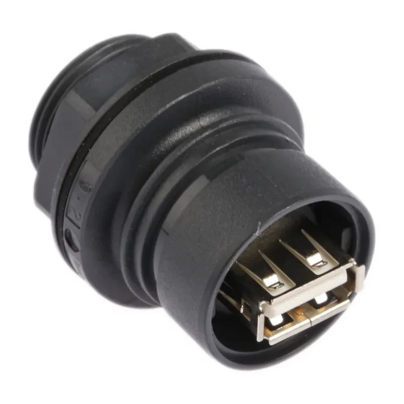 Bulgin USB Connector Panel Mount 30° Female 4 Port USB Type A to B IP66 IP68 USB 2.0 PXP6042/A