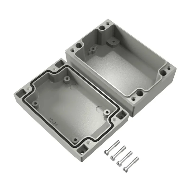Rose Aluform Series Grey Lid Die Cast Aluminium Enclosure IP66 IK09 120 mm x 120 mm x 80 mm IP66