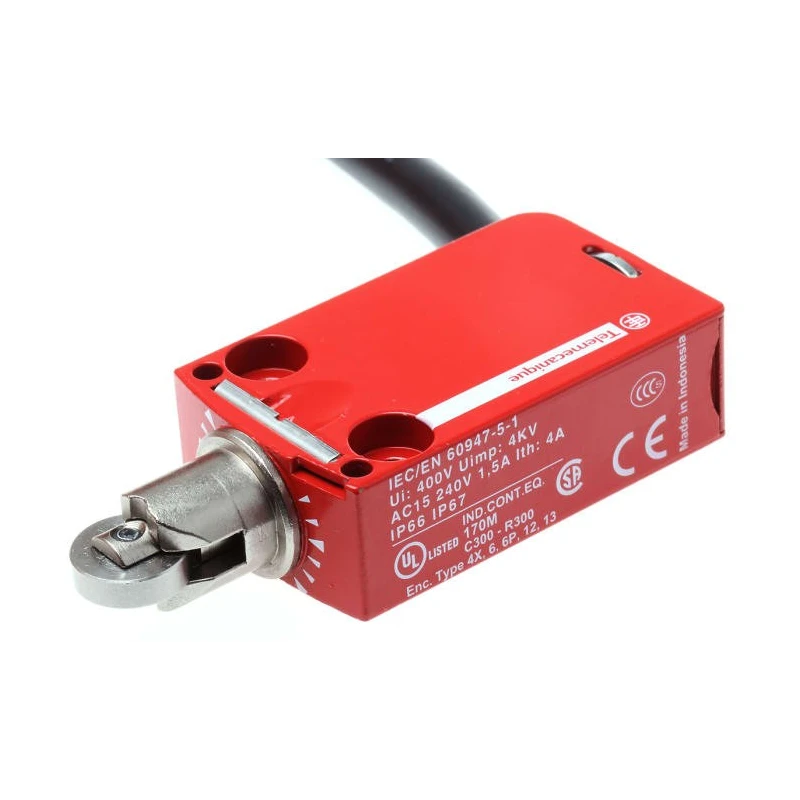 Telemecanique Sensors Roller Plunger Safety Limit Switch 1 NO/2 NC IP66 IP67 IP68 Metal Housing 240V XCSM3902L1