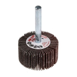 3M Aluminium Oxide Abrasive Wheel, 40 mm Diameter, P80 Grit, Flap Wheel, 6 mm Shank Size, Max Speed 19000rpm FC110075577