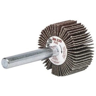 3M Aluminium Oxide Flap Abrasive Wheel 50 mm Diameter, 20 mm Face Width, P80 Grit, 19000 rpm FC110075700