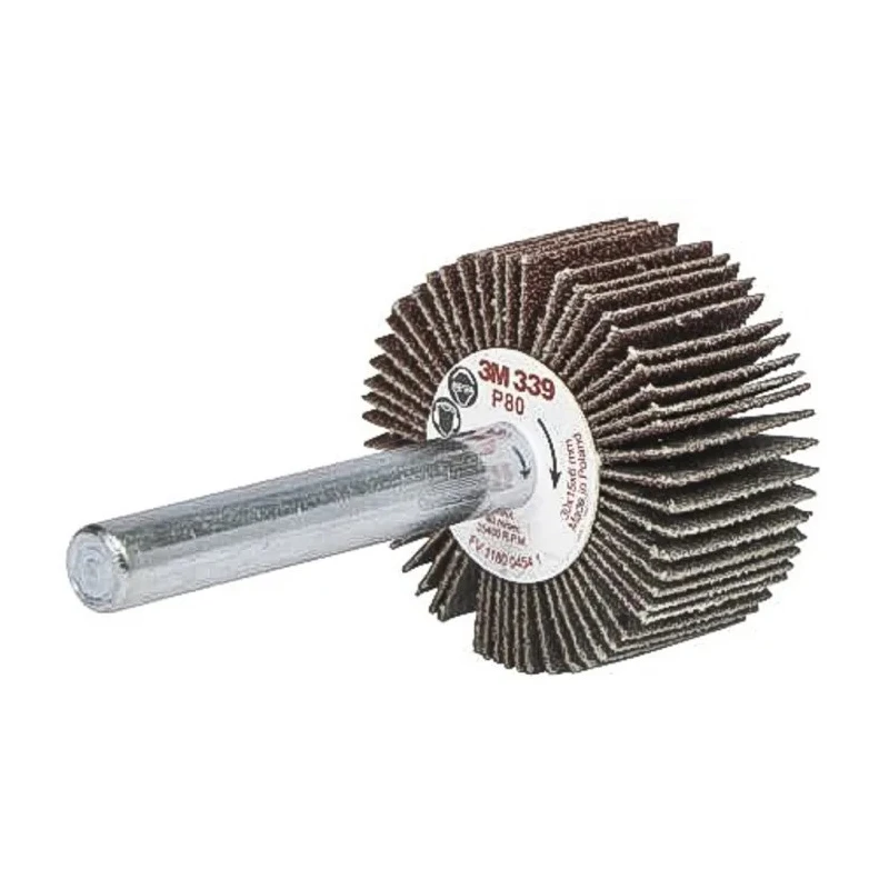 3M Aluminium Oxide Flap Abrasive Wheel 50 mm Diameter, 20 mm Face Width, P80 Grit, 19000 rpm FC110075700