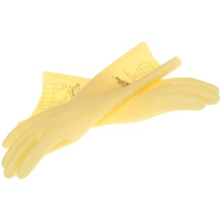 Polyco Healthline Electricians Gloves Yellow Latex Electrical Insulating Gloves Size 8 RE0360/08